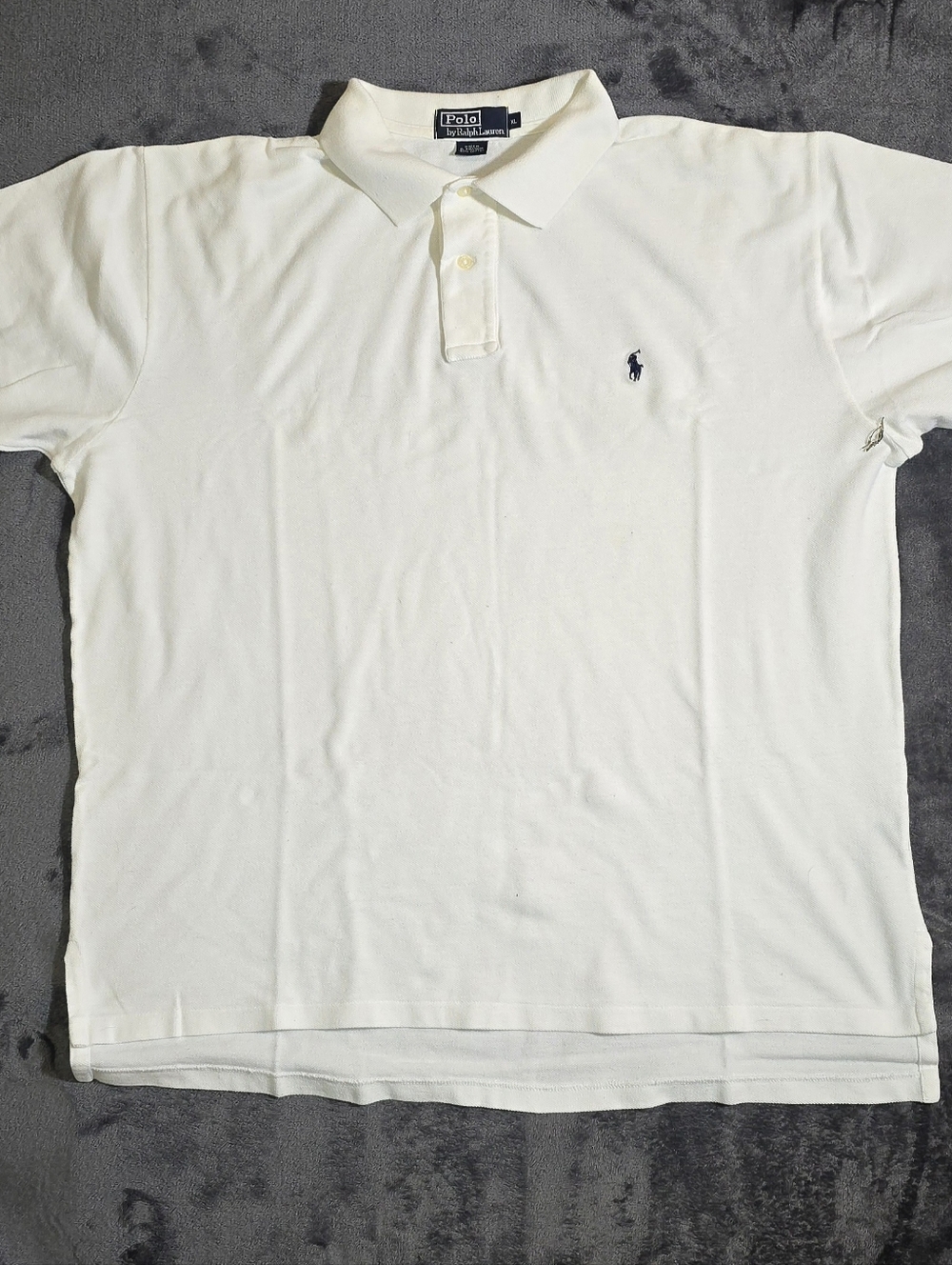 Polo by Ralph Lauren White Short-Sleeve Polo with Navy Pony